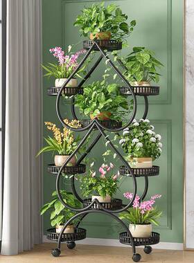 心形新客款花架置架厅阳物台落地式HVZ花架萝子简约现代绿室内花