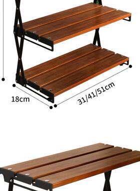 户外物架收不锈XZW钢便携三式层多功能露营置桌面折叠纳架电脑桌