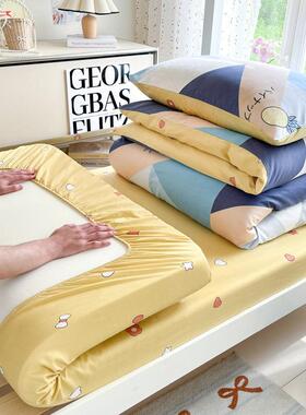 学生宿舍单人床笠三床件套纯棉全棉.夏季寝EAE室下铺09上品床单被