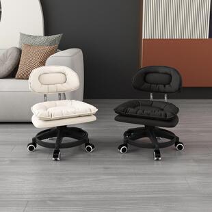 新意款 万向轮小凳子家用客厅移动沙发凳儿童创滑轮矮凳云792朵靠