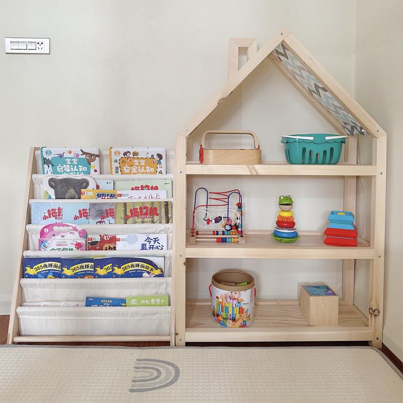 玩具收纳柜收儿童实木大容量置架宝宝玩具纳架储物MGL物房柜