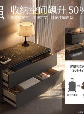 床头柜储物柜一体2025新款大寸尺用家卧室纳柜轻奢YVB实木意式收