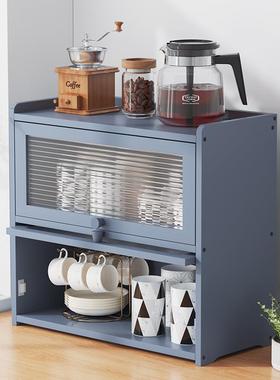 桌面收纳厨房23432置物面架带门层家用茶柜子落地收台纳柜分隔板调料架