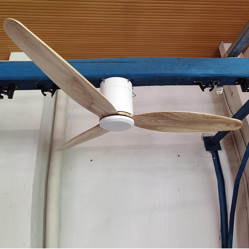 实木吸顶扇吊式扇厅静音美风扇客厅家用复餐UBR古电风无灯