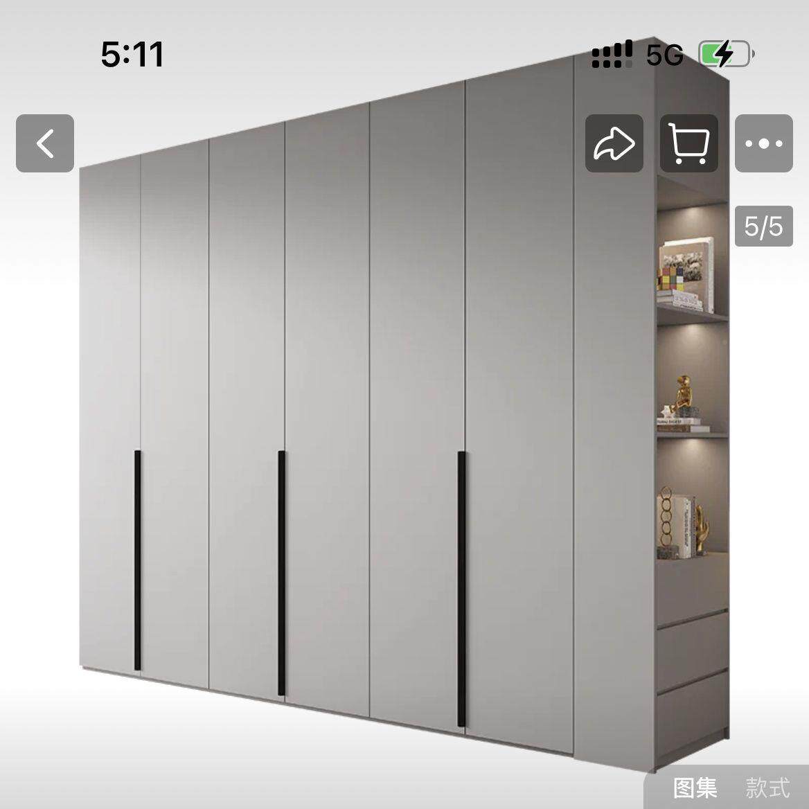 现代实木柜用卧家室小WOV户型门到顶对开门三四五六门衣大一衣橱