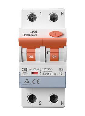 JHRCBO带过保短路漏电护220V1P+IKAN剩电流断路余器A型01Ka分断