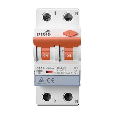 JHRCBO带过保短路漏电护220V1P+IKAN剩电流断路余器A型01Ka分断