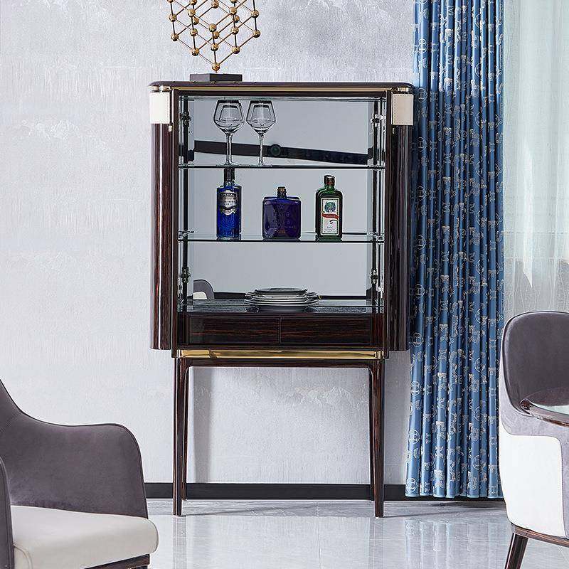 檀实酒柜黑可木钢玻璃客化厅后现代ZFV意式轻奢高柜,鲜花速递/花卉仿真/绿植园艺,其它园艺用品,淘宝优惠券,粉丝福利购,淘宝优惠卷