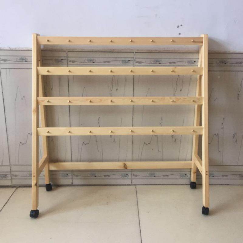 幼儿园毛巾架实幼儿实木KVU制毛巾架儿童木毛巾园架可移动毛木巾