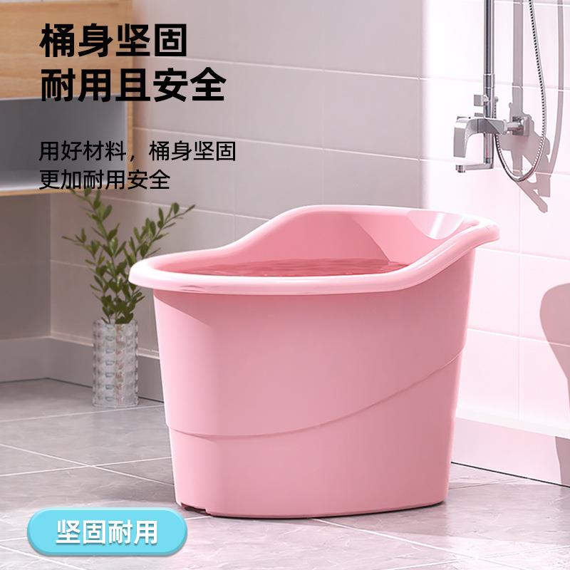 儿童洗XIG澡桶3到12岁6泡澡可浴桶浴中大童盆小塑料加厚深孩大坐