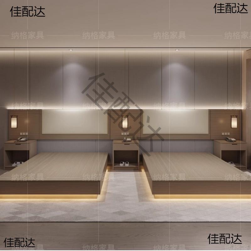 酒店床宾馆家具标间宿全套定大制季旅馆全式公MIO寓床民客房