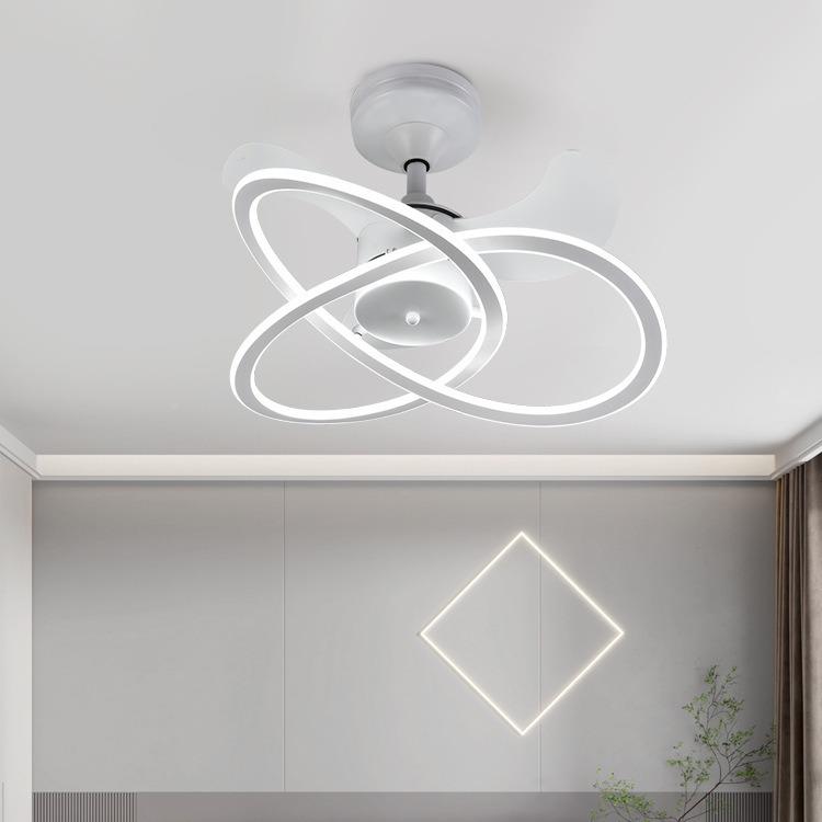 扇灯2025新款现简餐厅卧约室客厅吸顶风吊扇一体静音智能代35隐形