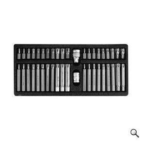 BRV易尔汽拓2修工具YT040中孔星型花键旋具头-组套42件螺丝批头