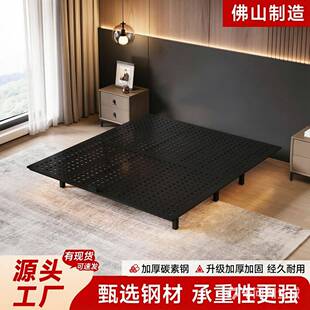 悬浮床铁艺双人床家用加厚加固小户型无床头床架榻榻米碳素钢架床