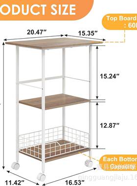 RY810305波炉储物架落地多层抽屉式厨房置物微架蔬推拉移菜收纳架