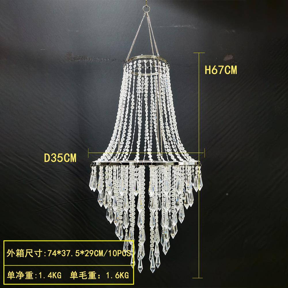 新款婚庆道具克力亚水晶珠帘台吊灯场橱窗SD-21131舞婚礼地布置装