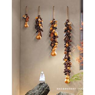 天然葫芦挂件家居客厅玄关走廊装饰野果串挂饰入户门平安福禄壁挂