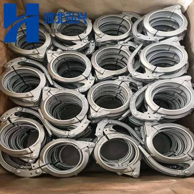 混土送泵管锻造快速DN带输1IST25管卡胶U型卡箍精铸螺凝栓管卡