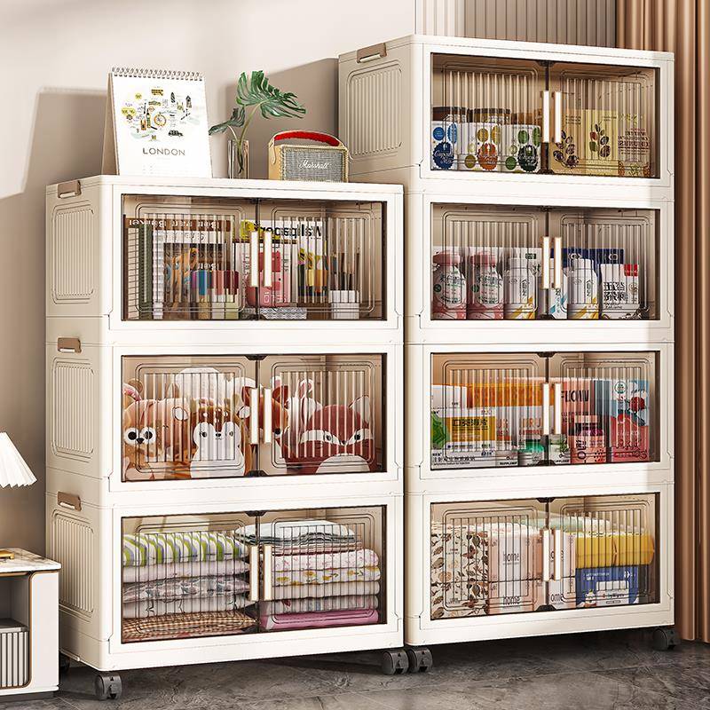 加厚收纳动折NOU叠置物柜家用卧室宝柜宝柜衣多层可移儿童玩具储