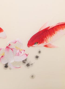 纯款工新精品苏FOZ州刺绣画富国有余系手列苏绣成品挂画玄装关饰