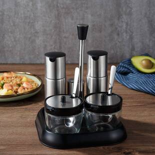 玻璃桌面商用面馆生抽餐桌盐罐调料瓶餐厅酱油壶商用餐饮店方托套