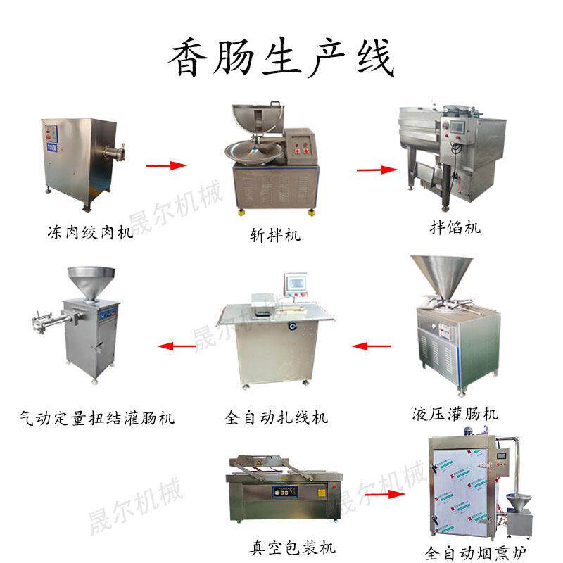 全自动液压式灌肠机不锈钢双嘴气动香肠灌肠机儿童鳕鱼肠灌肠设备