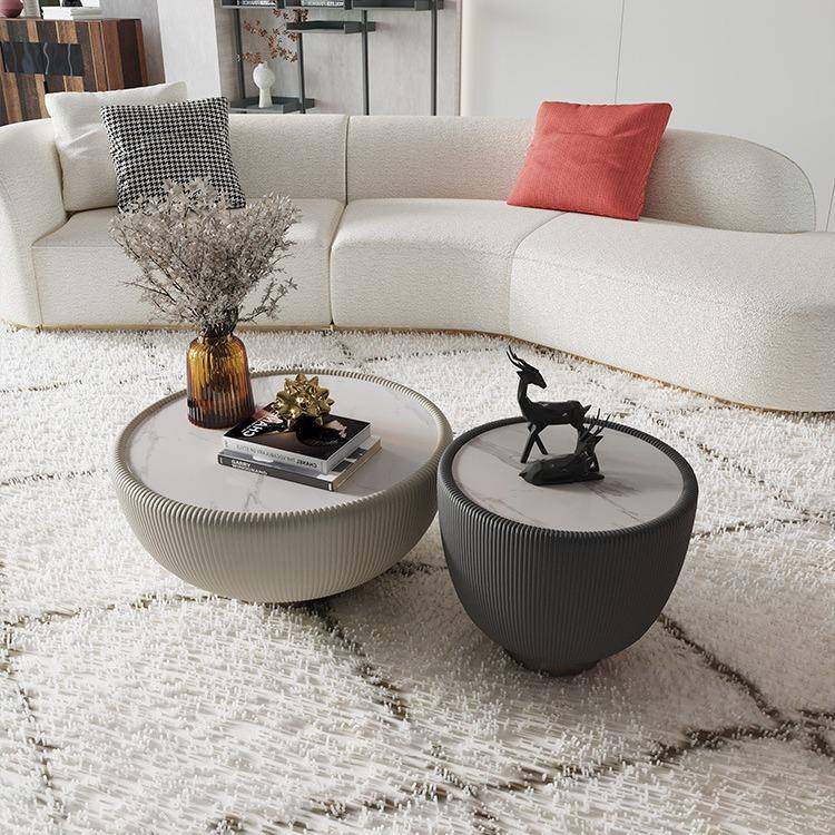意式轻奢圆形岩板茶几组合客厅后现代创意简约大小碗家具皮艺茶几,节庆用品/礼品,新娘配件,淘宝优惠券,粉丝福利购,淘宝优惠卷
