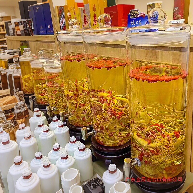 家用泡酒酒瓶带龙头20斤40斤30斤装酒容器密封罐人参玻璃酒瓶
