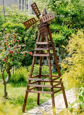 阳台花布置实木花架落地式防腐木植物园架摆放架月季爬藤YY-22425