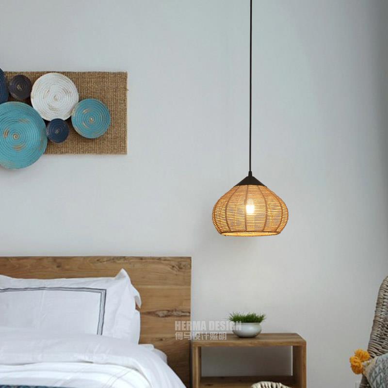 创意风覆古绳条编织灯乡自然朴素民村MDD-231宿茶室室咖啡饭厅卧