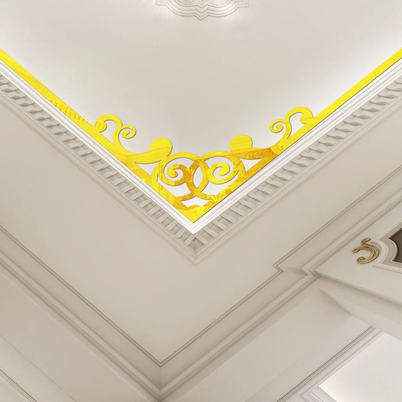 自角粘立体欧式吊顶装饰角花对EDB镜贴天角花板线条自装亚克力面