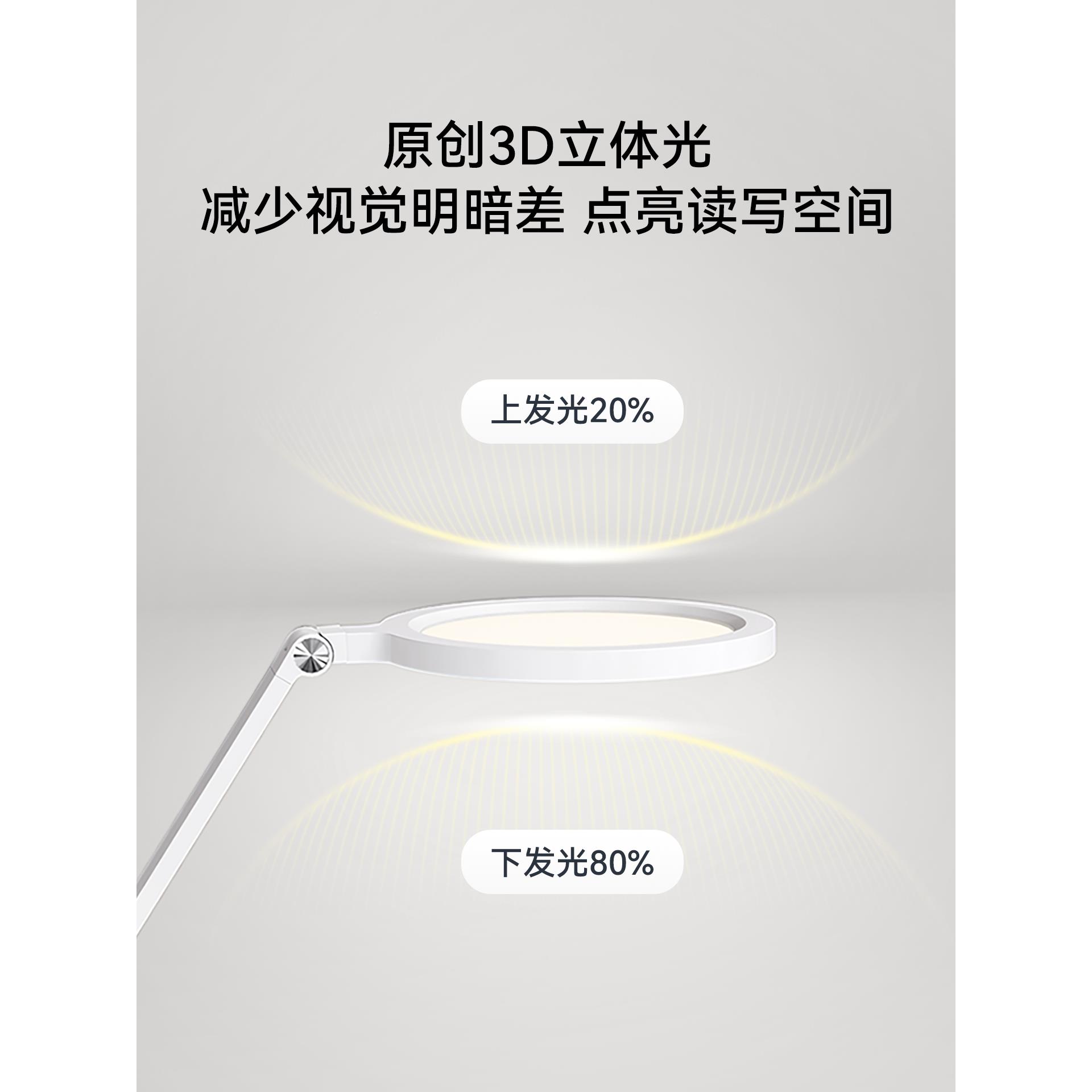 鸿蒙智选达写伦台灯31001护眼学习专用读A国A级智能台灯宿3舍阅读