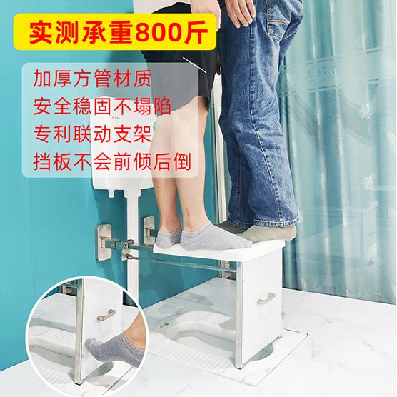 折叠坐便器老人家用巨犀（家坐坐蹲专一体马桶蹲便改坐便锈钢厕洗