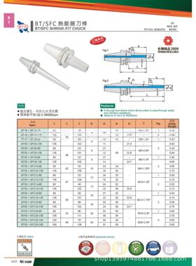 正品台湾正河源BT30/SFC烧结式热胀刀杆BT30-SFC热缩刀柄