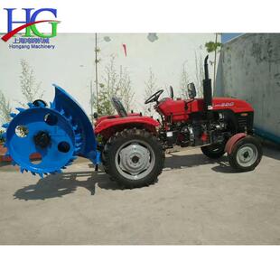 农田水利灌溉开沟机葡萄埋藤大葱挖沟机地链条式回旋挖土机