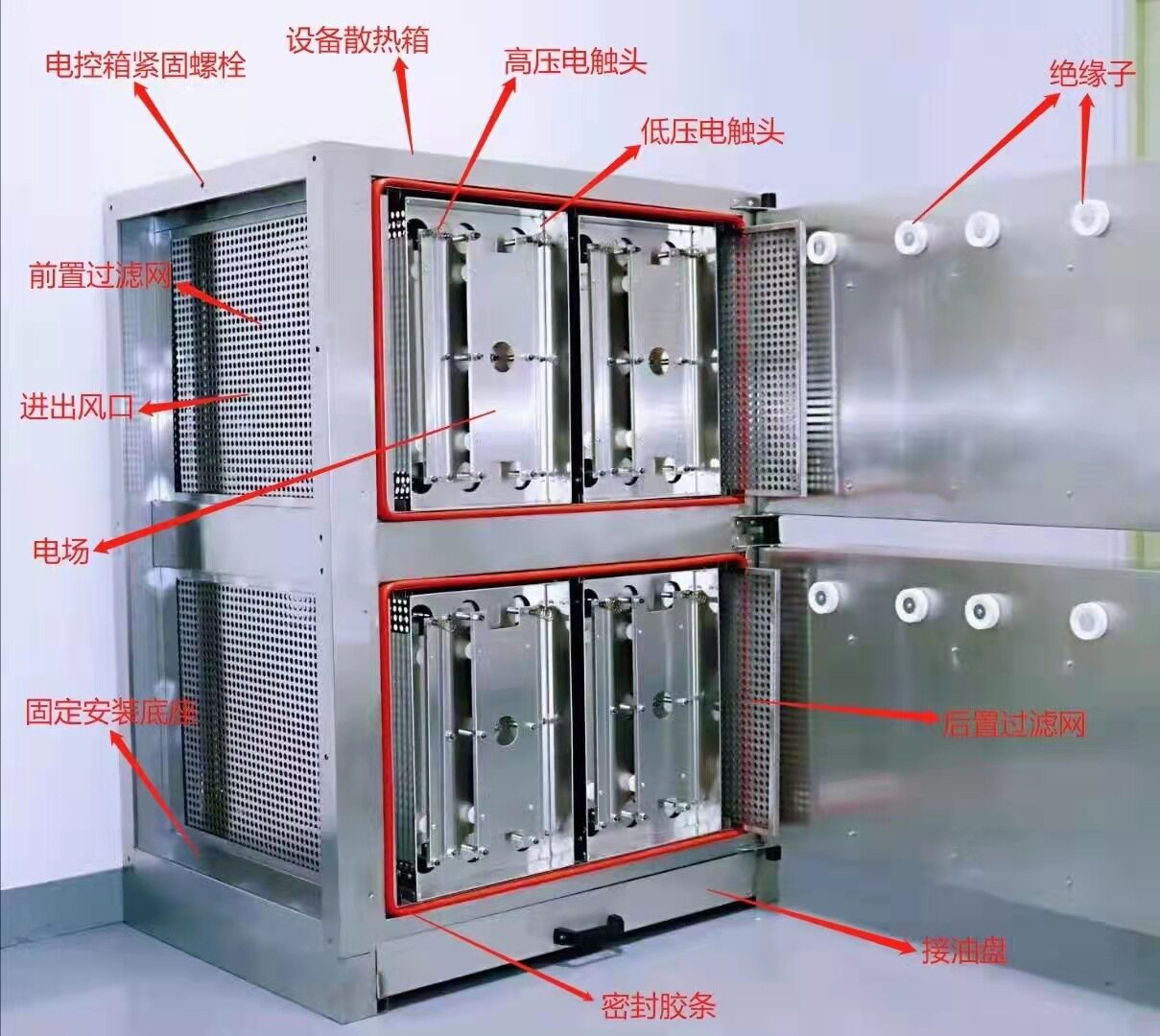 工业油烟净化机除味除烟一体低空净化设备2万3万4万工业静电净化