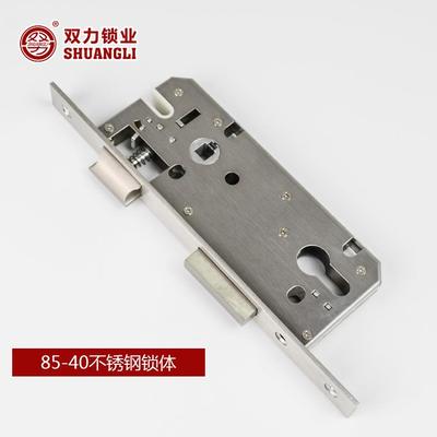 双力直销8540不锈钢静音锁体指纹锁电子锁室内门双舌锁体