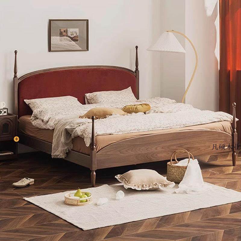 北欧实木黑胡桃木美式复古床简约日式小户型主卧原木樱桃木双人床,机械设备,其他机械设备,淘宝优惠券,粉丝福利购,淘宝优惠卷
