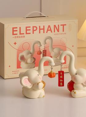 创喜庆象摆饰玄关大奢客厅酒柜意电视柜轻高档装饰品乔KQA0712迁