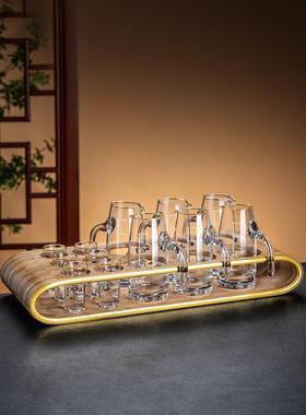 水玻FL93031 璃晶小酒家用白酒杯分酒器带刻度酒套装具轻奢高档饭