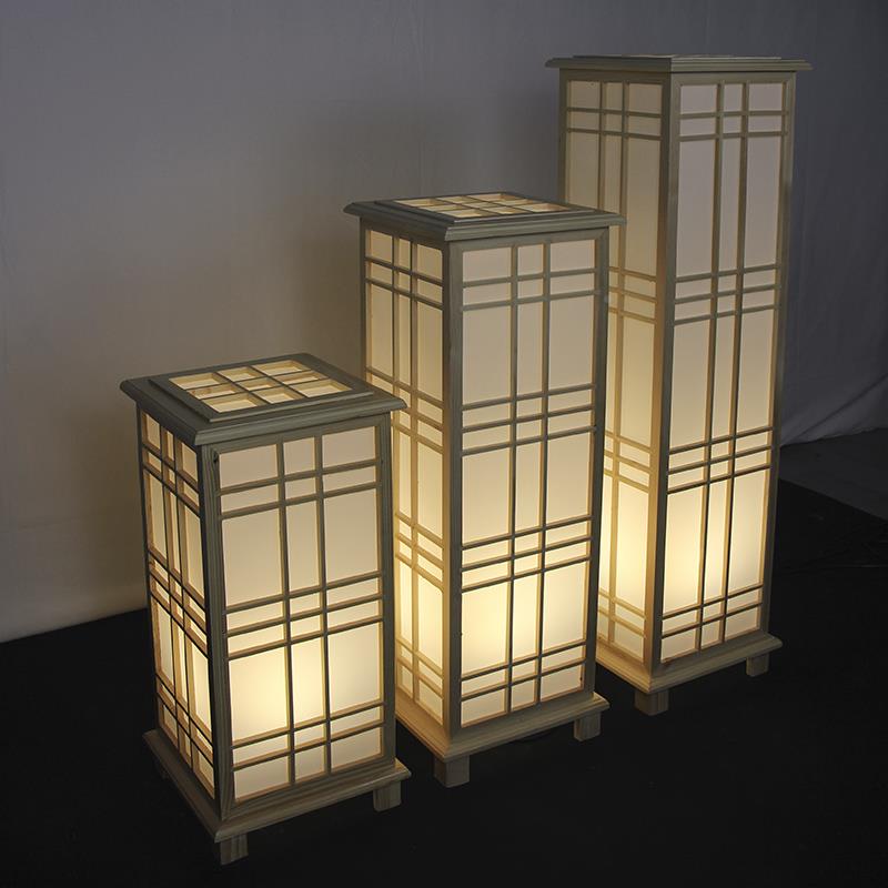 中式新实木方形地灯中简式约带灯道具路引日式原TBO落木色榻榻米