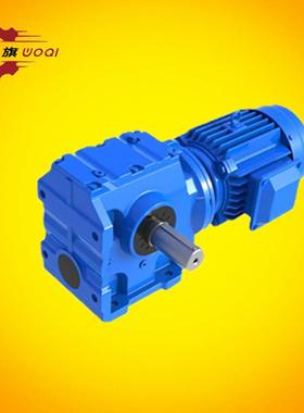 SA57-0.75-84-Ф35蜗轮蜗杆斜齿减速机MTDF87-Y4-4P-28.64-M4-350