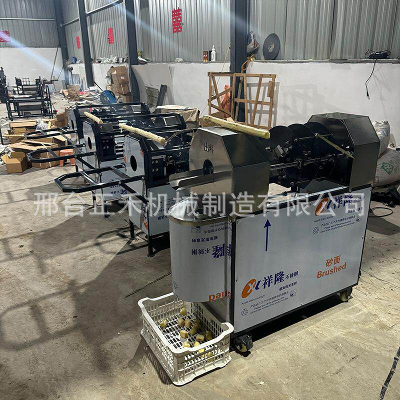 全自动新款甘蔗削皮切段一体机全自动商用电动去皮刮皮机器摆地摊