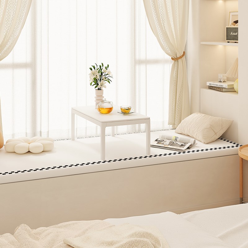 飘窗垫窗台垫2023新款皮革网红阳台垫子轻奢高级感四季通用可定制