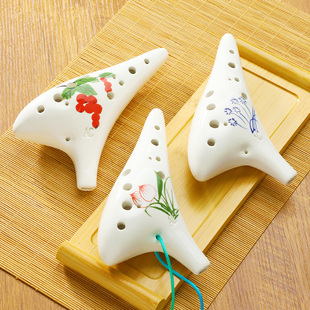 陶笛乐器12孔ac调笛子小学生专用十二孔初学专业陶瓷初学者中音c