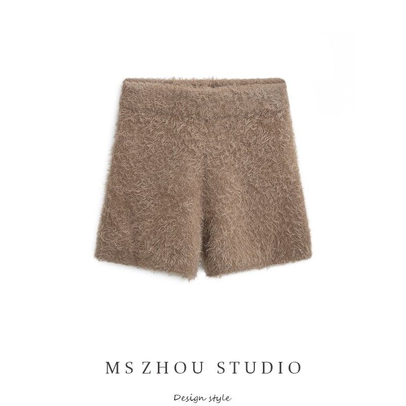 复古毛茸茸马海毛高腰针织短裤女秋冬防走光保暖打底安全裤外穿潮,女装/女士精品,休闲裤,淘宝优惠券,粉丝福利购,淘宝优惠卷