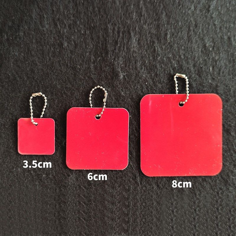 50套0.38pvc塑料纯红色标价牌商品可擦价格标签吊牌方圆形中/大号