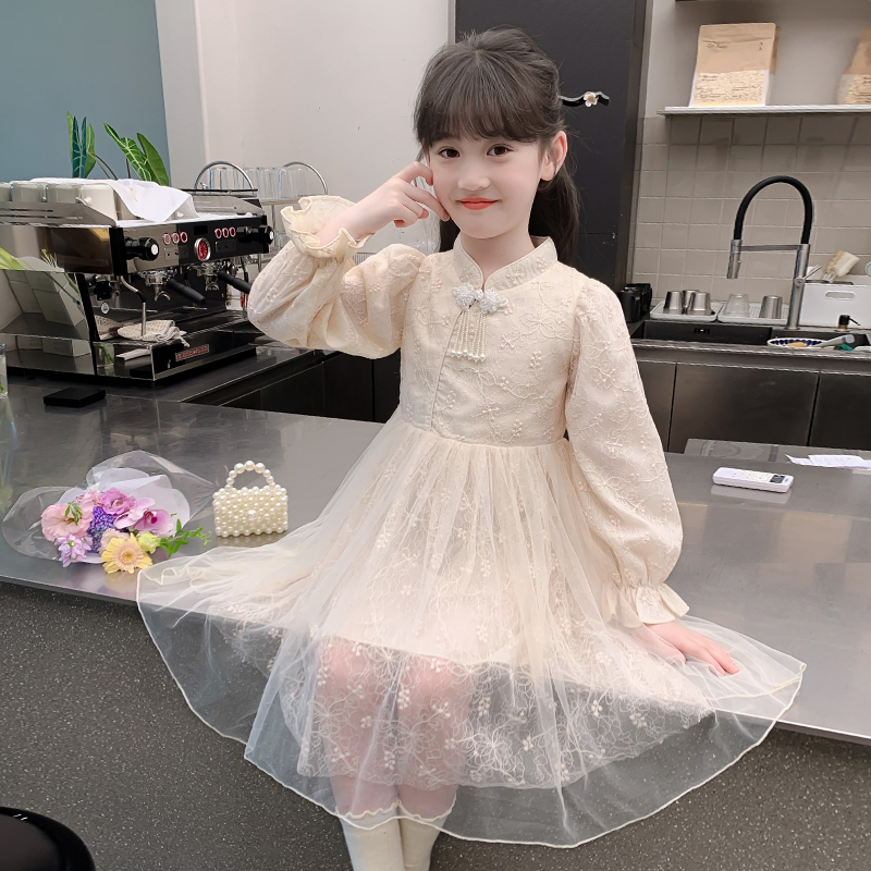 女童汉服秋季2024新款连衣裙儿童春秋款国风公主裙秋装小女孩裙子