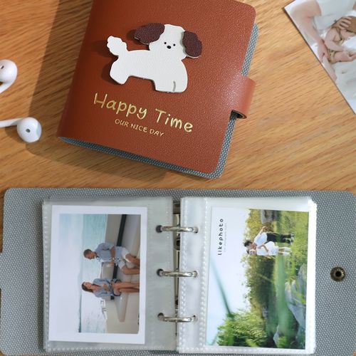 好看的3英寸宝丽来皮革相册小卡片活页纪念卡片持有人存储