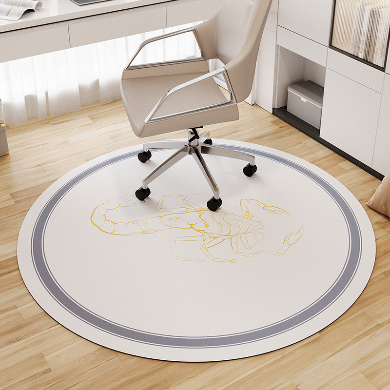 转椅地垫北欧星座书房静音防滑地毯圆形皮革防水可擦洗耐磨吊篮垫,居家布艺,转椅地垫,淘宝优惠券,粉丝福利购,淘宝优惠卷